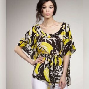 NWT Rachel Zoe Sierra Floral Silk Top Size 8